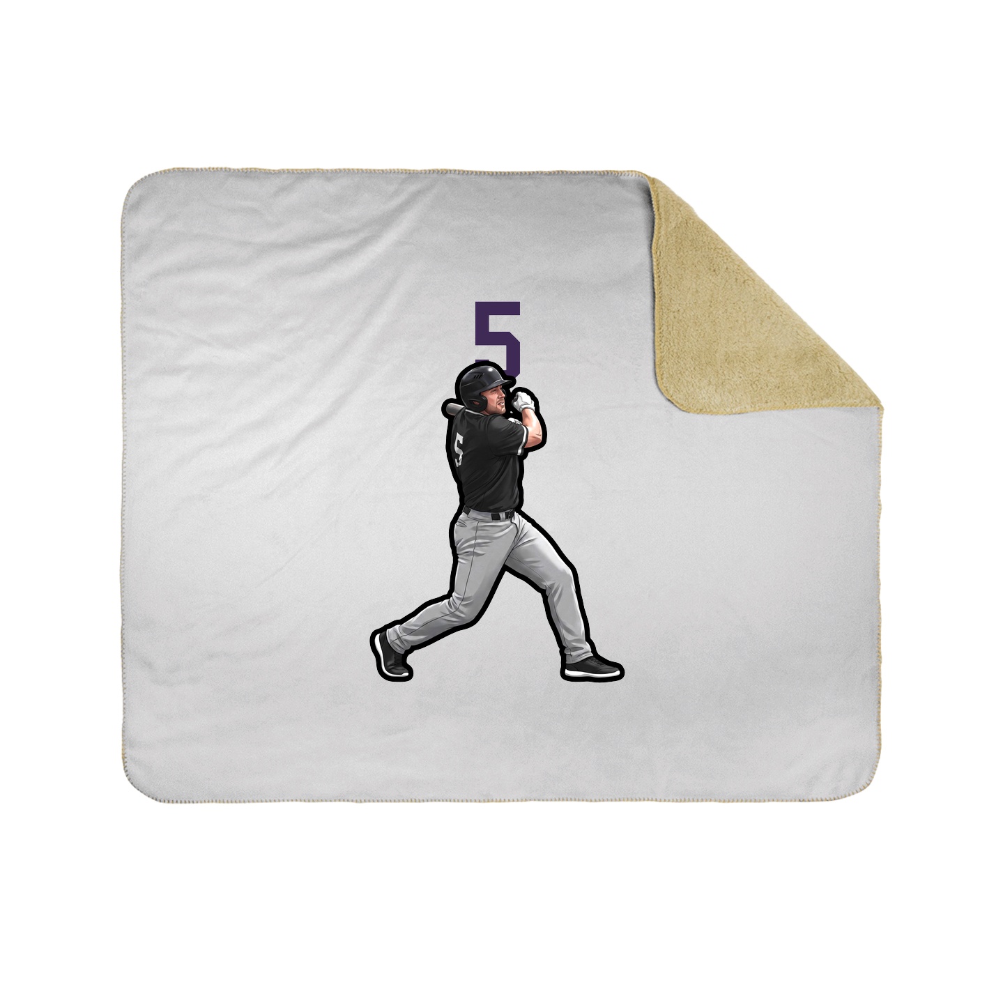 Throw Blanket — Number Top in White