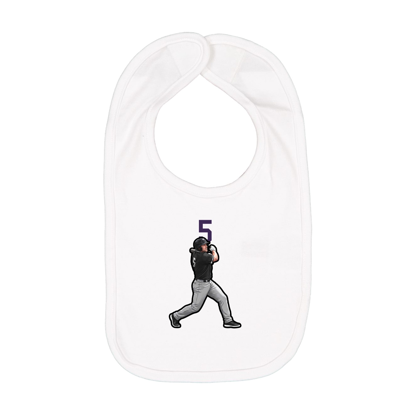 Infant Bib — Number Top in White