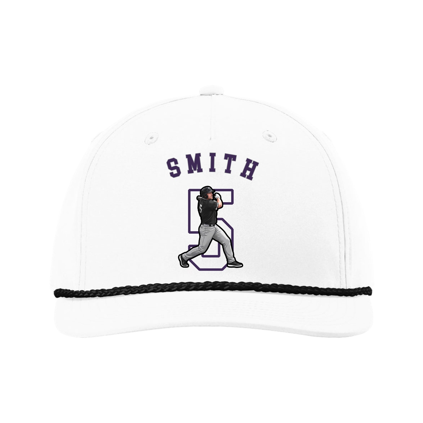 Five-Panel Classic Rope Cap — Shirsey Arch in White