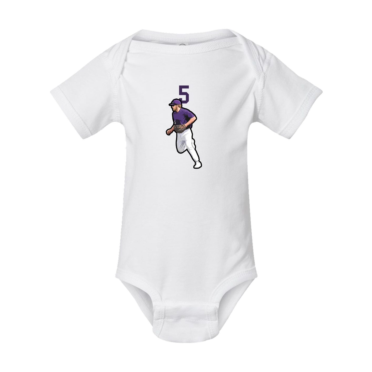 Baby Onesie — Number Top in White