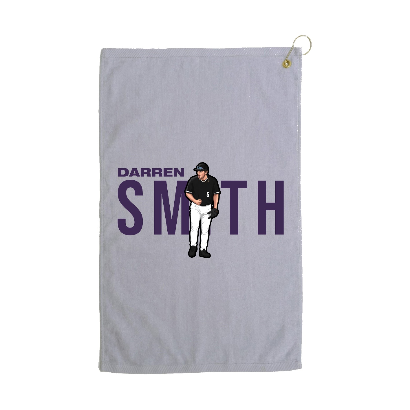 Golf Towel — Player Name in Grey