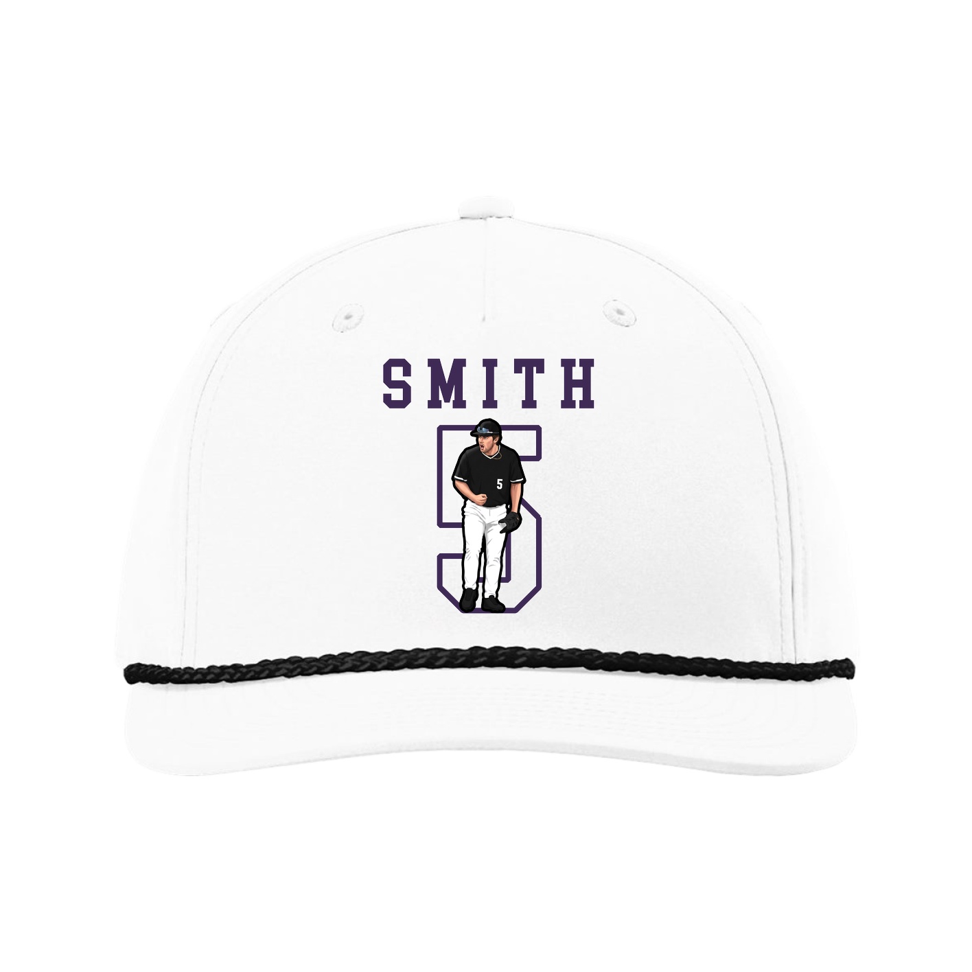 Five-Panel Classic Rope Cap — Shirsey in White