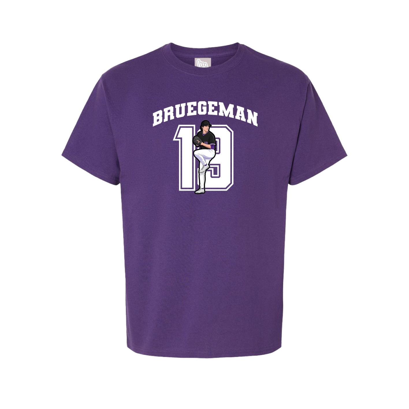 Youth Tee — Number in Purple