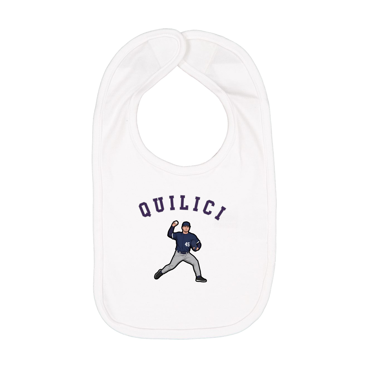 Infant Bib — Shirsey Arch in White