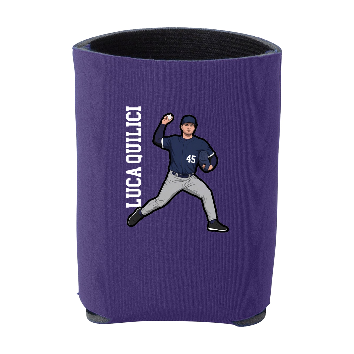 Can Holder — Name Vertical in Purple
