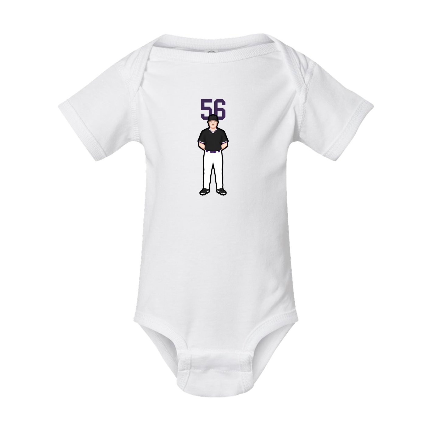 Baby Onesie — Number Top in White