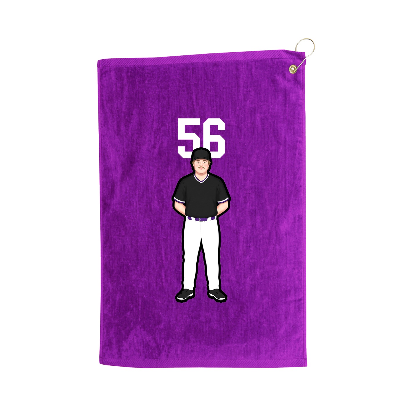 Golf Towel — Number Top in Purple