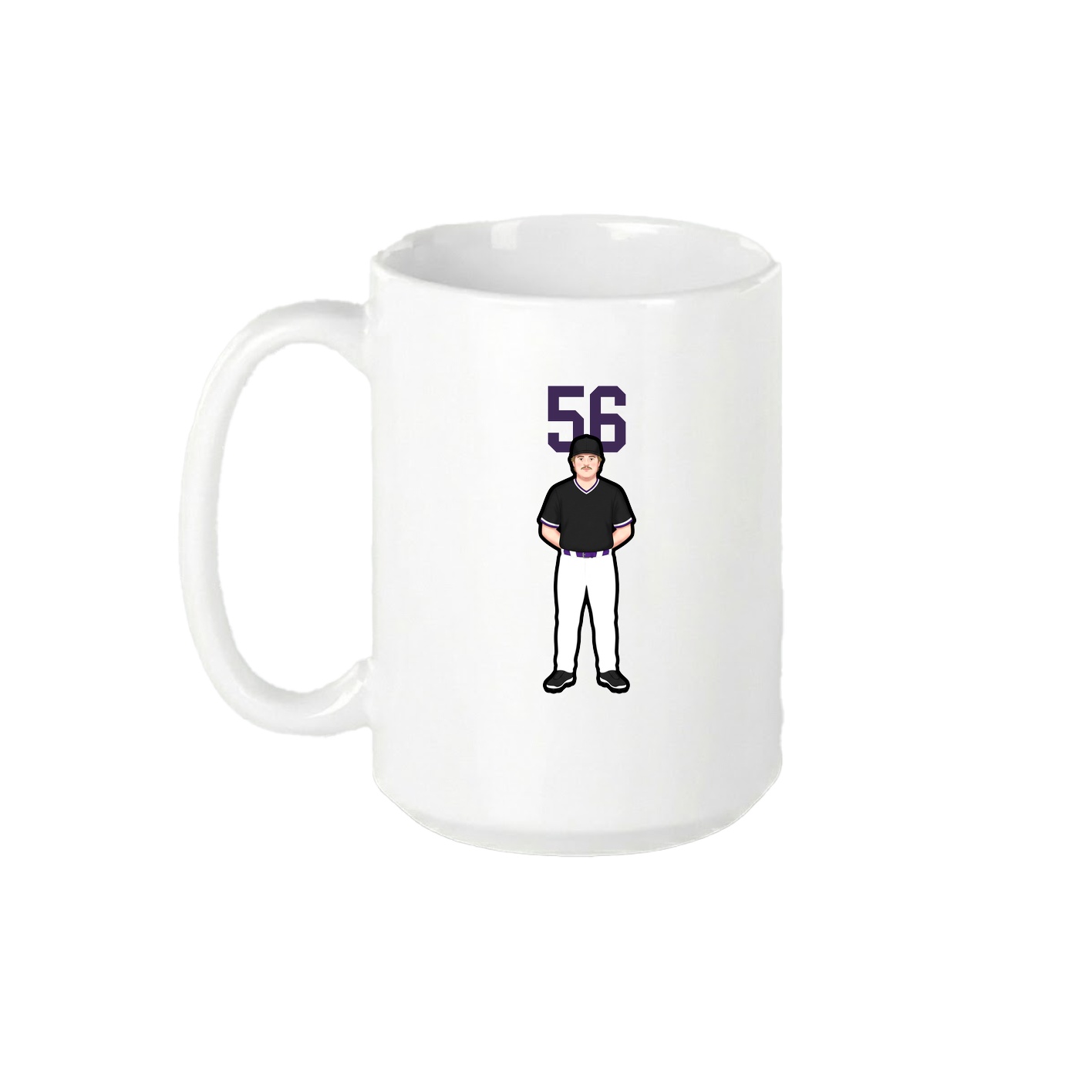 15oz Coffee Mug — Number Top in White