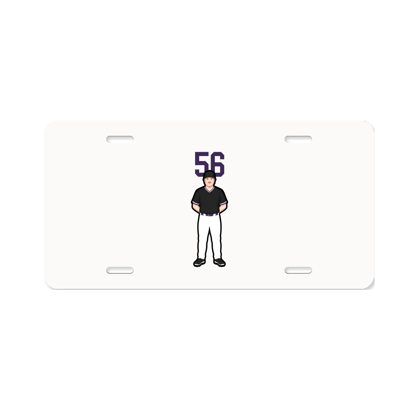 License Plate — Number Top in Classic