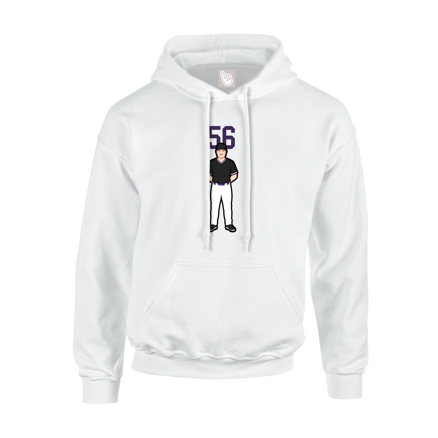 Youth Hoodie — Number Top in White