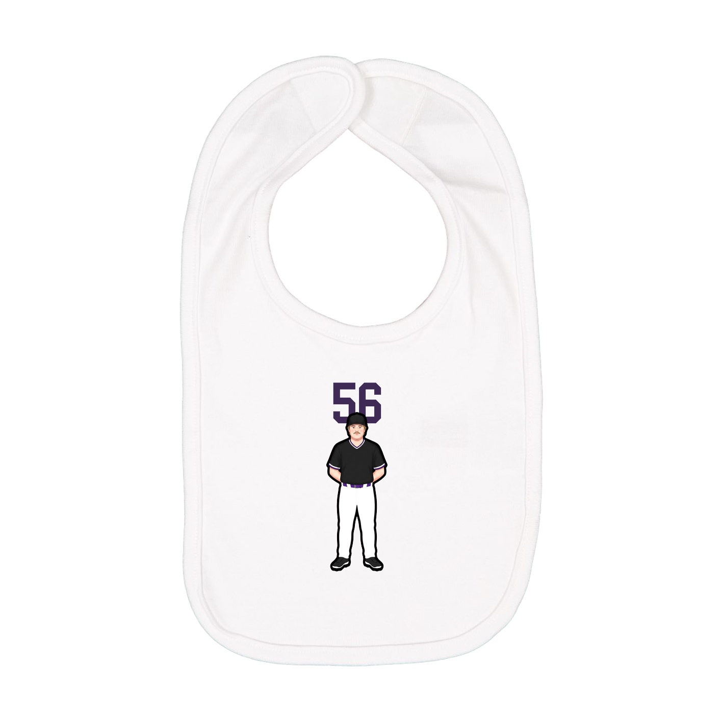 Infant Bib — Number Top in White