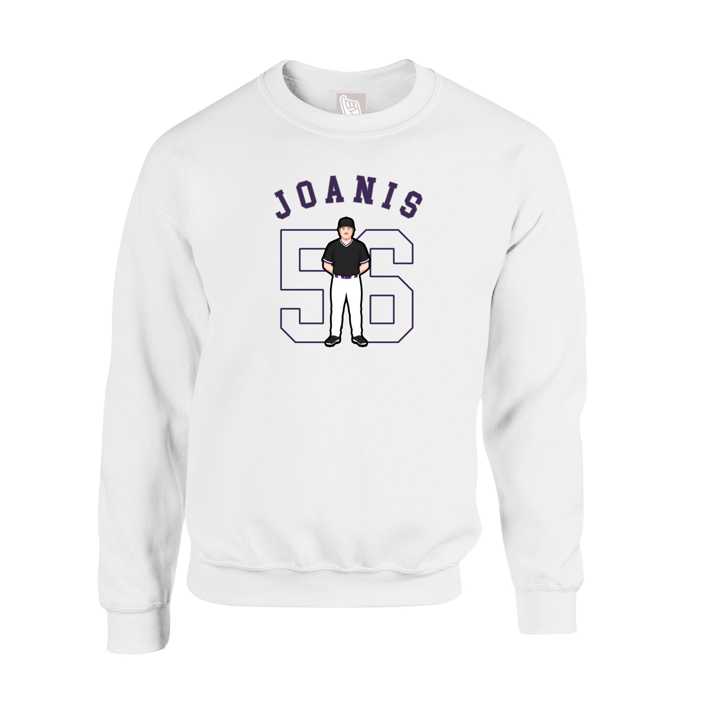 Fleece Crew — Shirsey Arch in White
