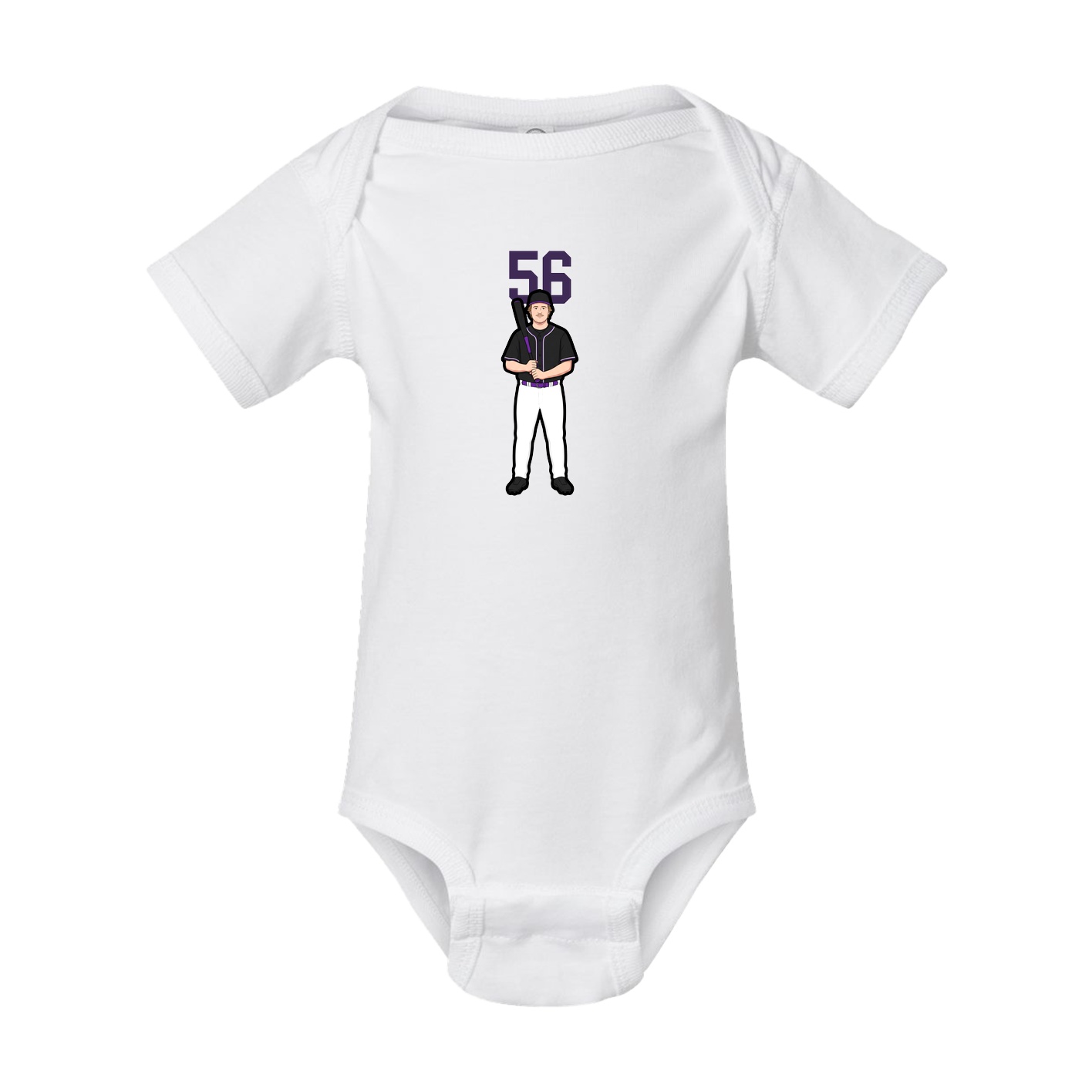 Baby Onesie — Number Top in White