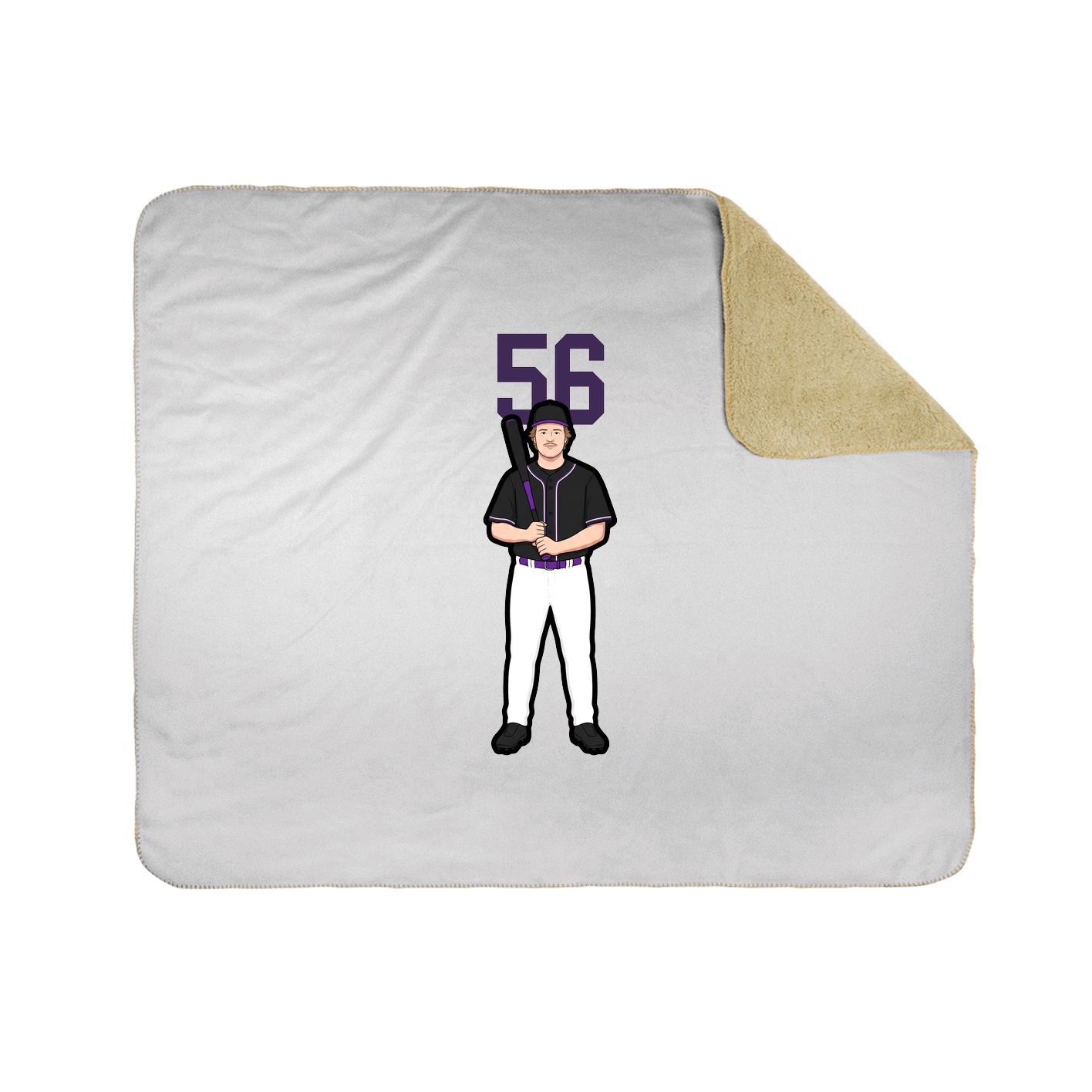 Throw Blanket — Number Top in White