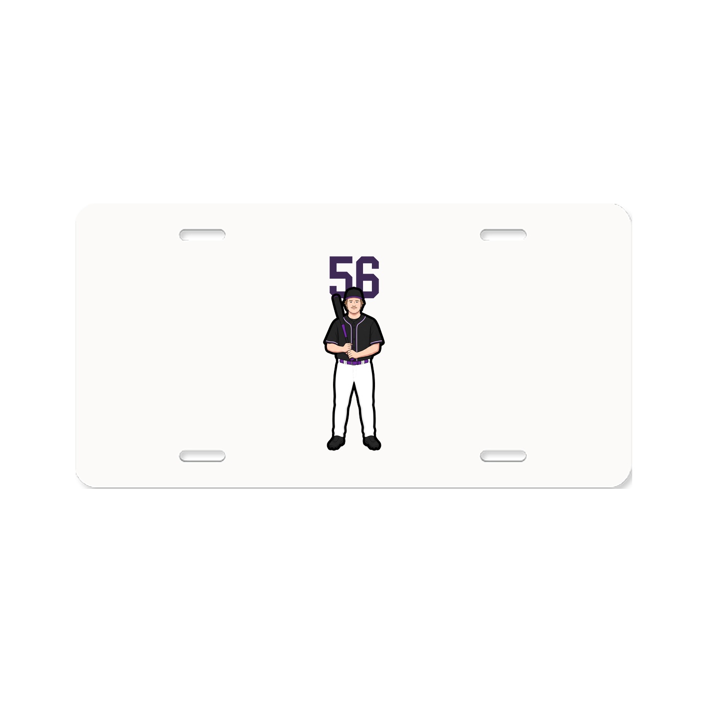 License Plate — Number Top in Classic
