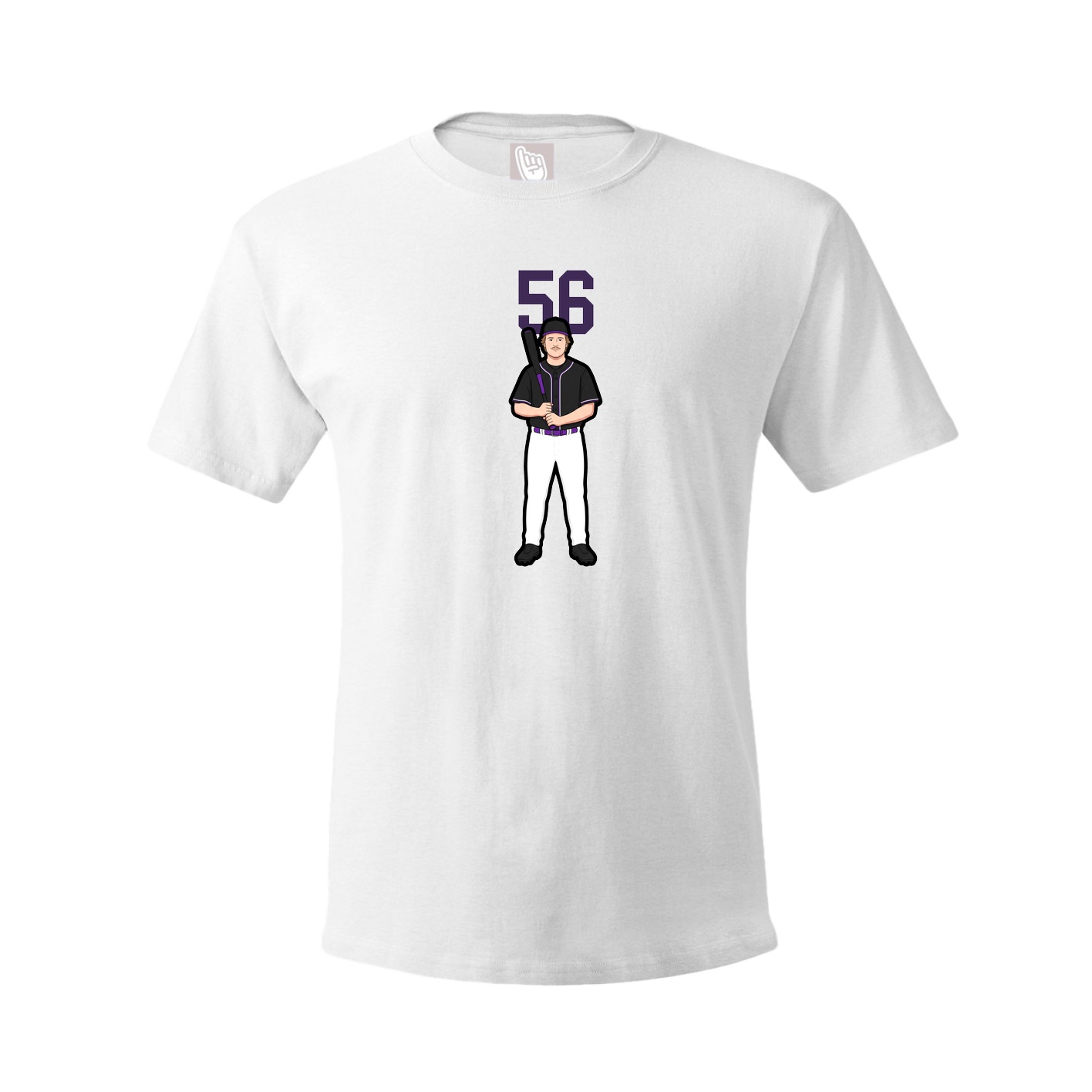 Youth Tee — Number Top in White