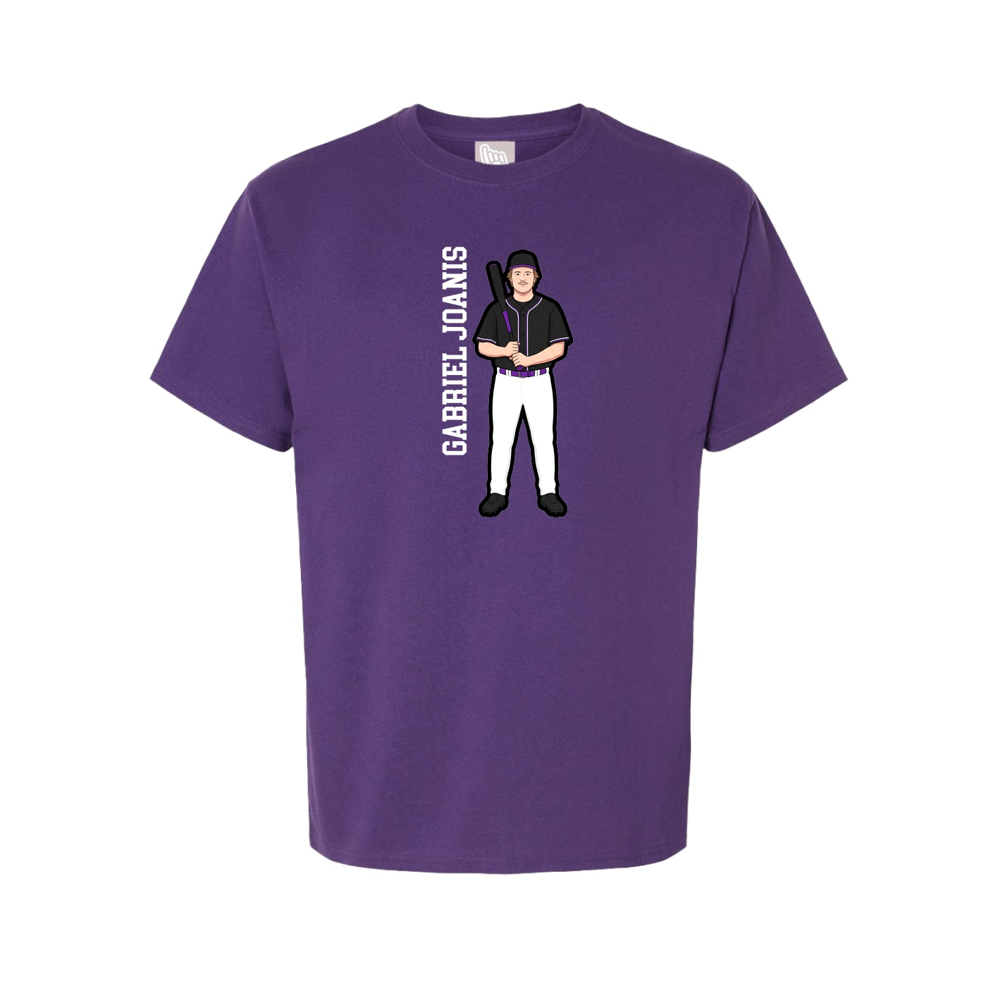 Tee — Name Vertical in Purple