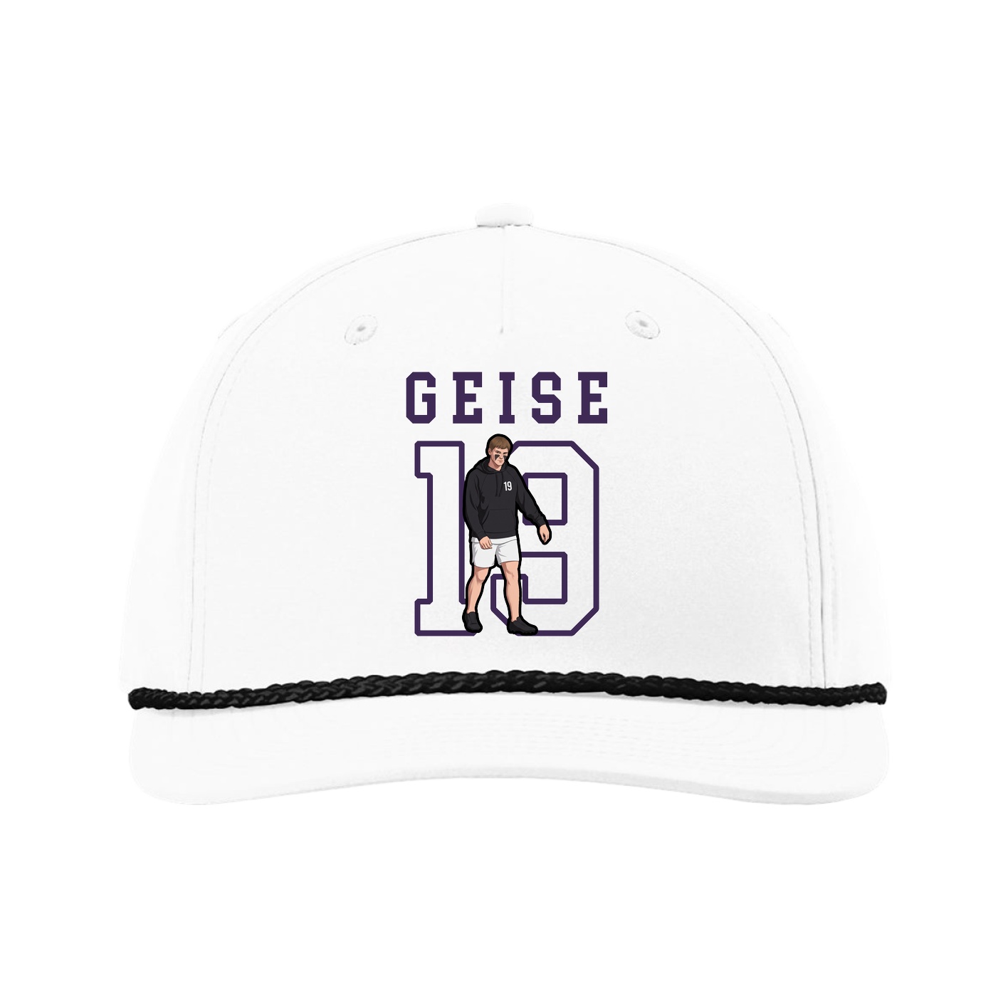 Five-Panel Classic Rope Cap — Shirsey in White