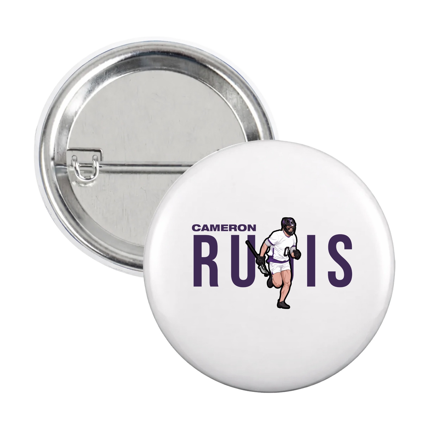 Game Day Button — Player Name in White