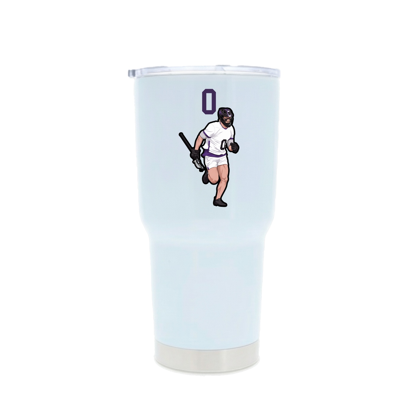 30oz Stainless Steel Tumbler — Number Top in White