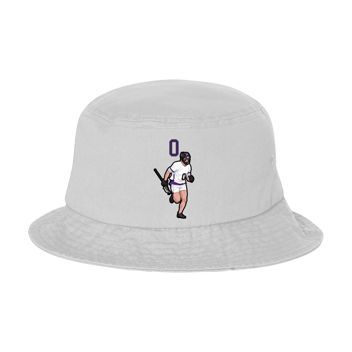 Bucket Cap — Number Top in White