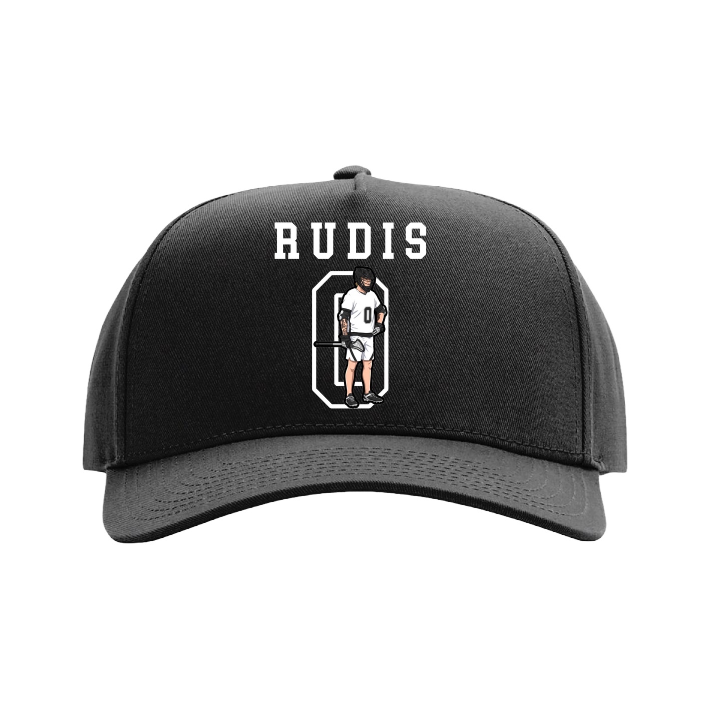Full Fabric Five-Panel Champ Cap — Shirsey in Black