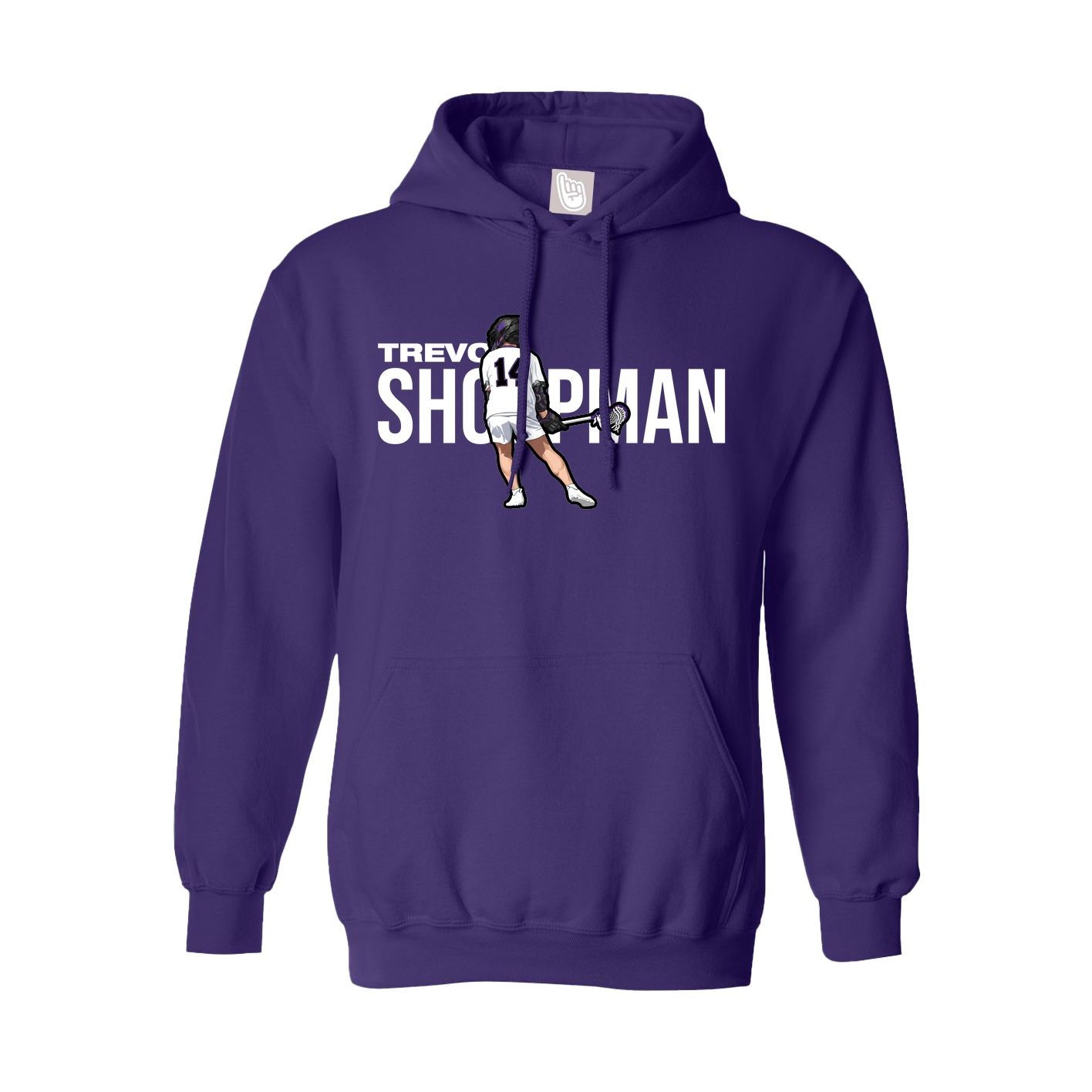Youth Hoodie — Player Name in Purple