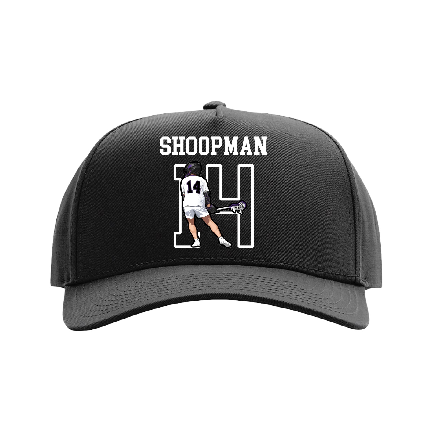 Full Fabric Five-Panel Champ Cap — Shirsey in Black