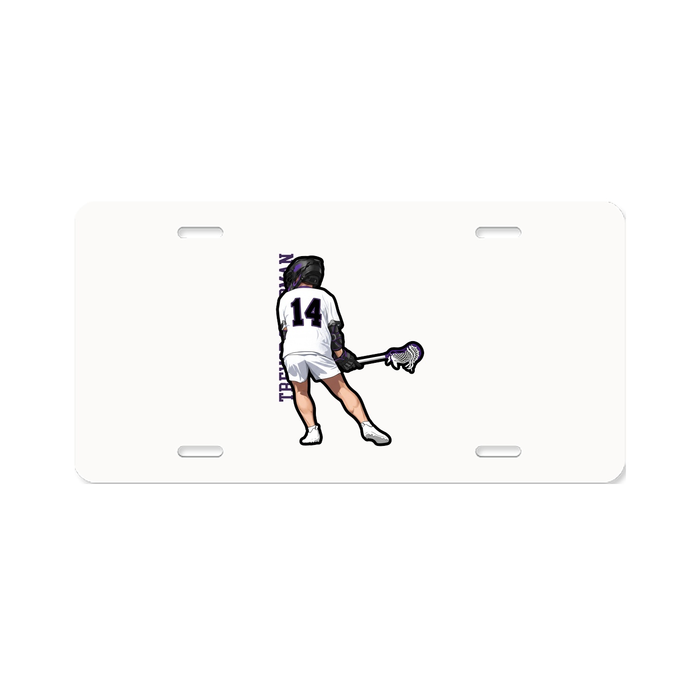 License Plate — Name Vertical in Classic