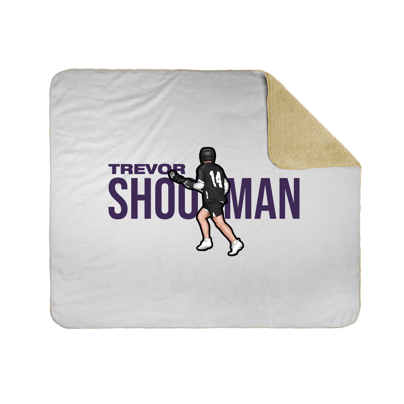 Throw Blanket — Player Name in White