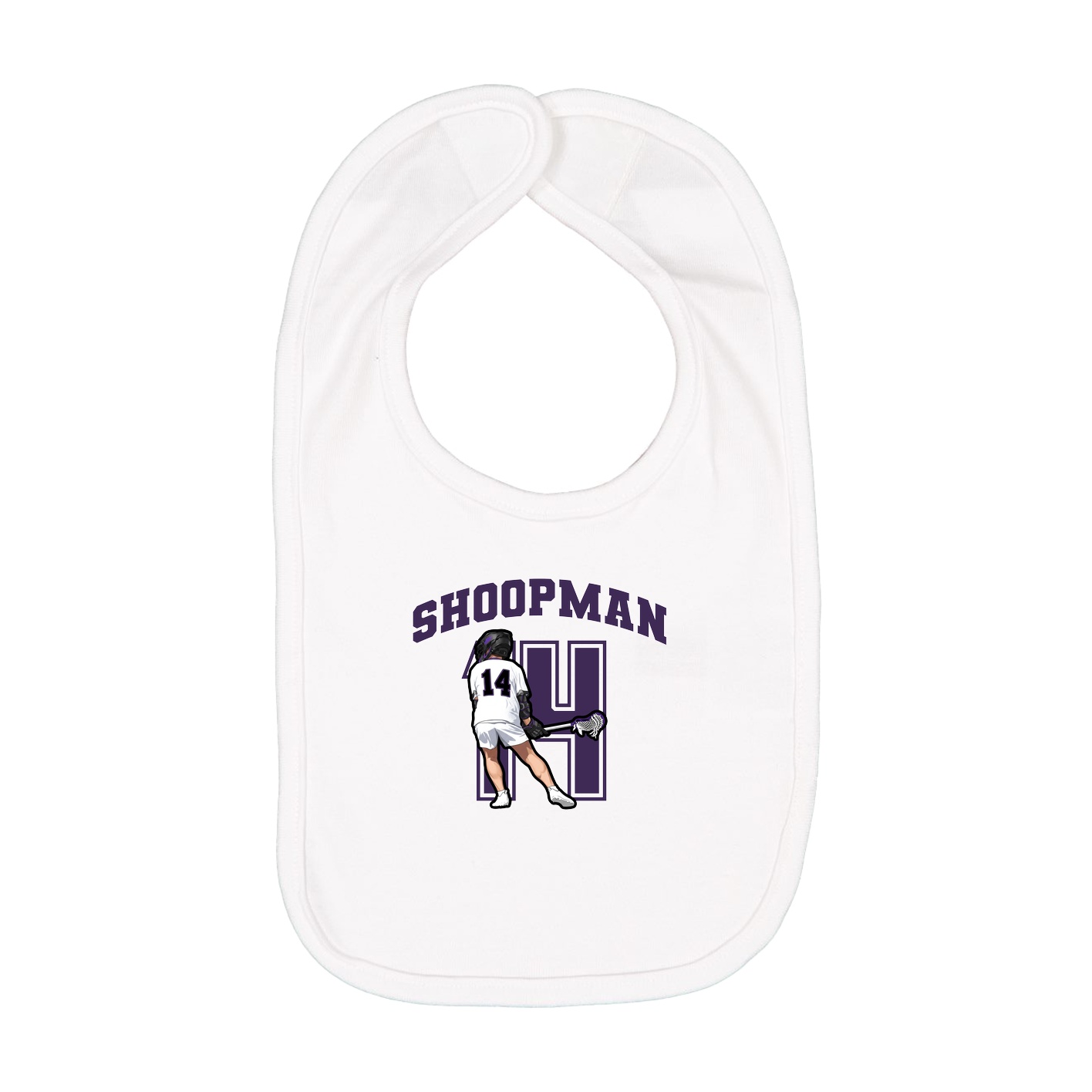 Infant Bib — Number in White
