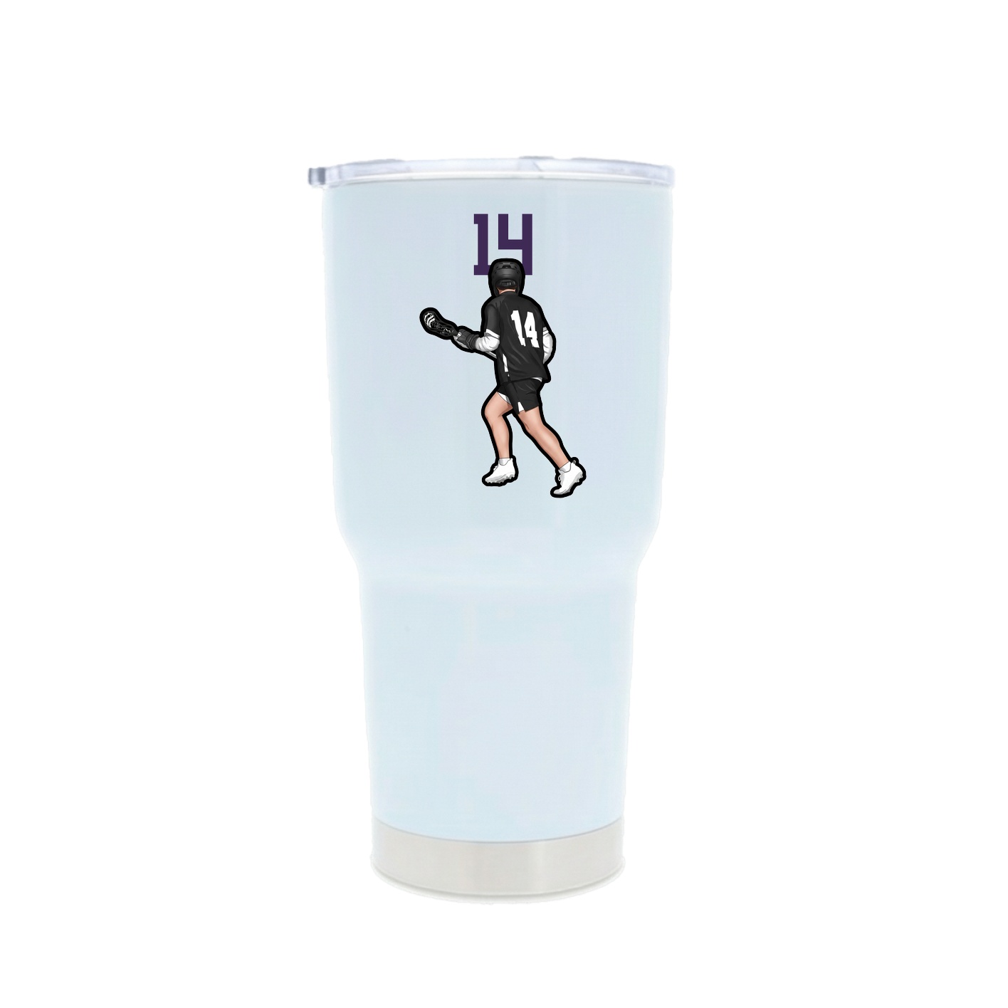 30oz Stainless Steel Tumbler — Number Top in White