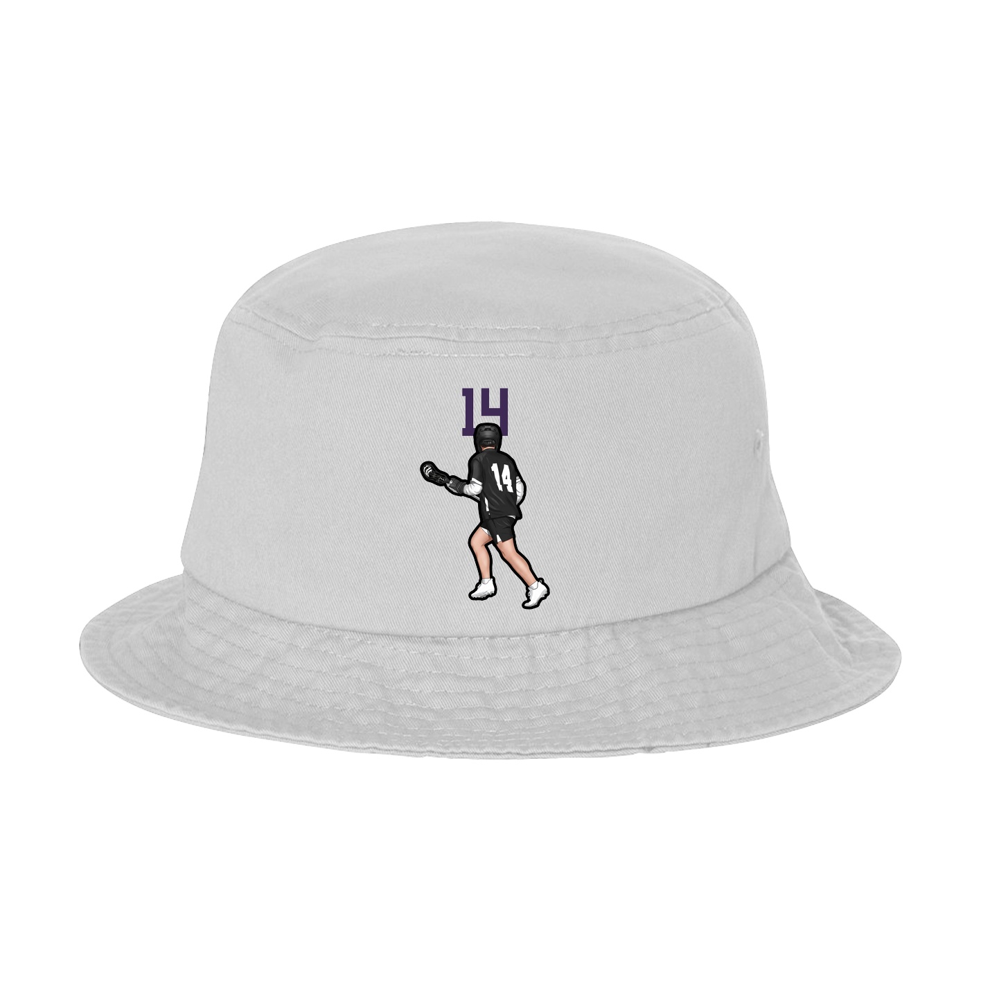 Bucket Cap — Number Top in White