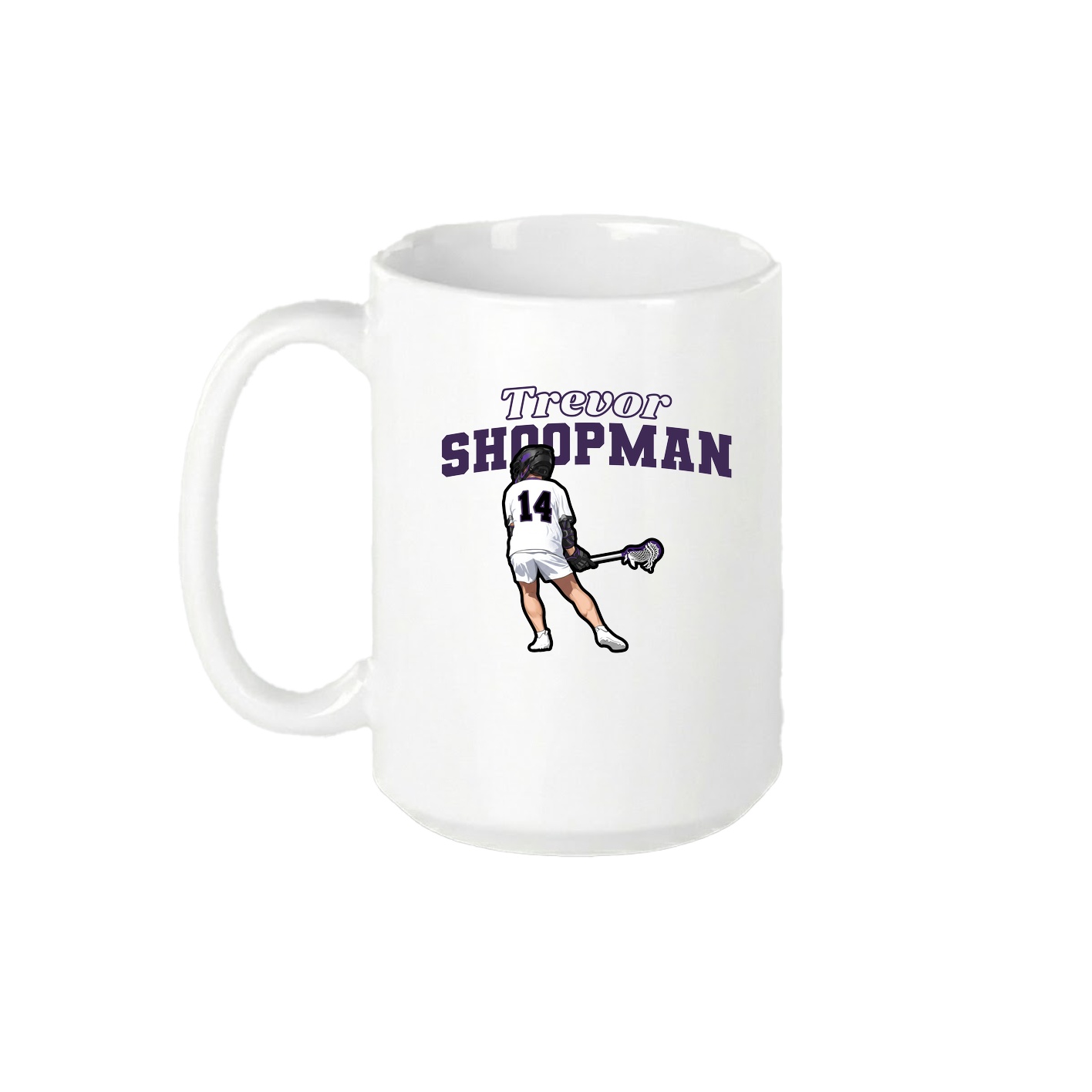 15oz Coffee Mug — Name Arch in White