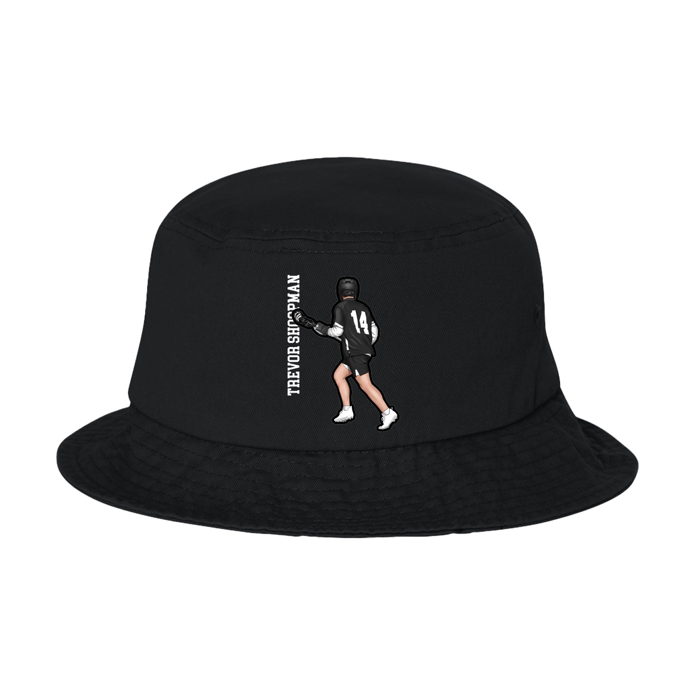Bucket Cap — Name Vertical in Black