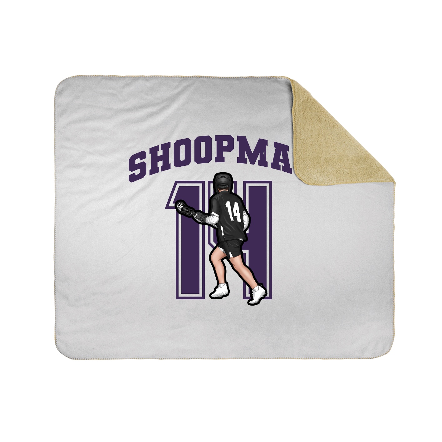 Throw Blanket — Number in White