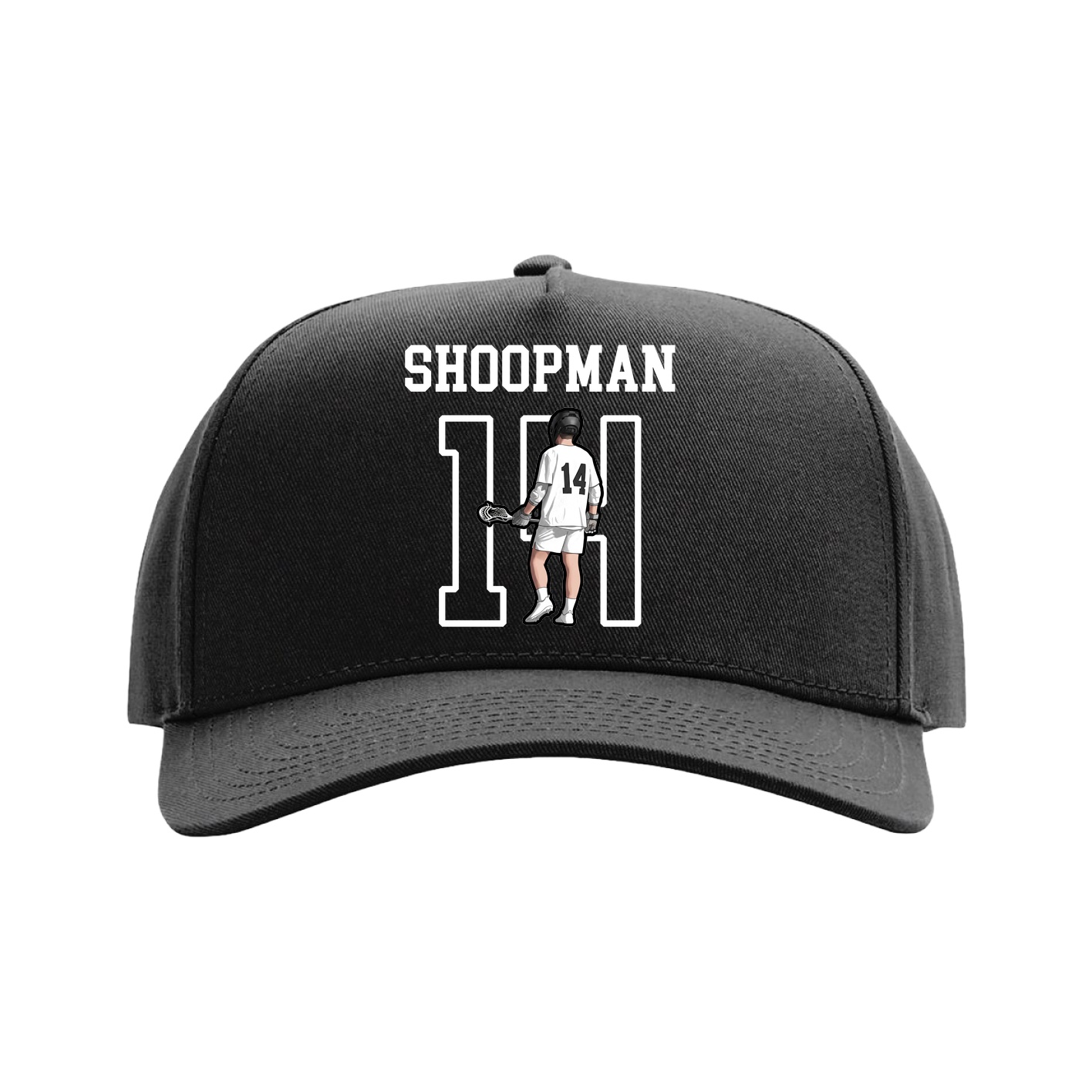Full Fabric Five-Panel Champ Cap — Shirsey in Black