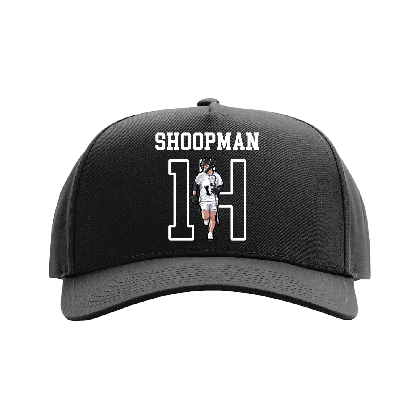 Full Fabric Five-Panel Champ Cap — Shirsey in Black