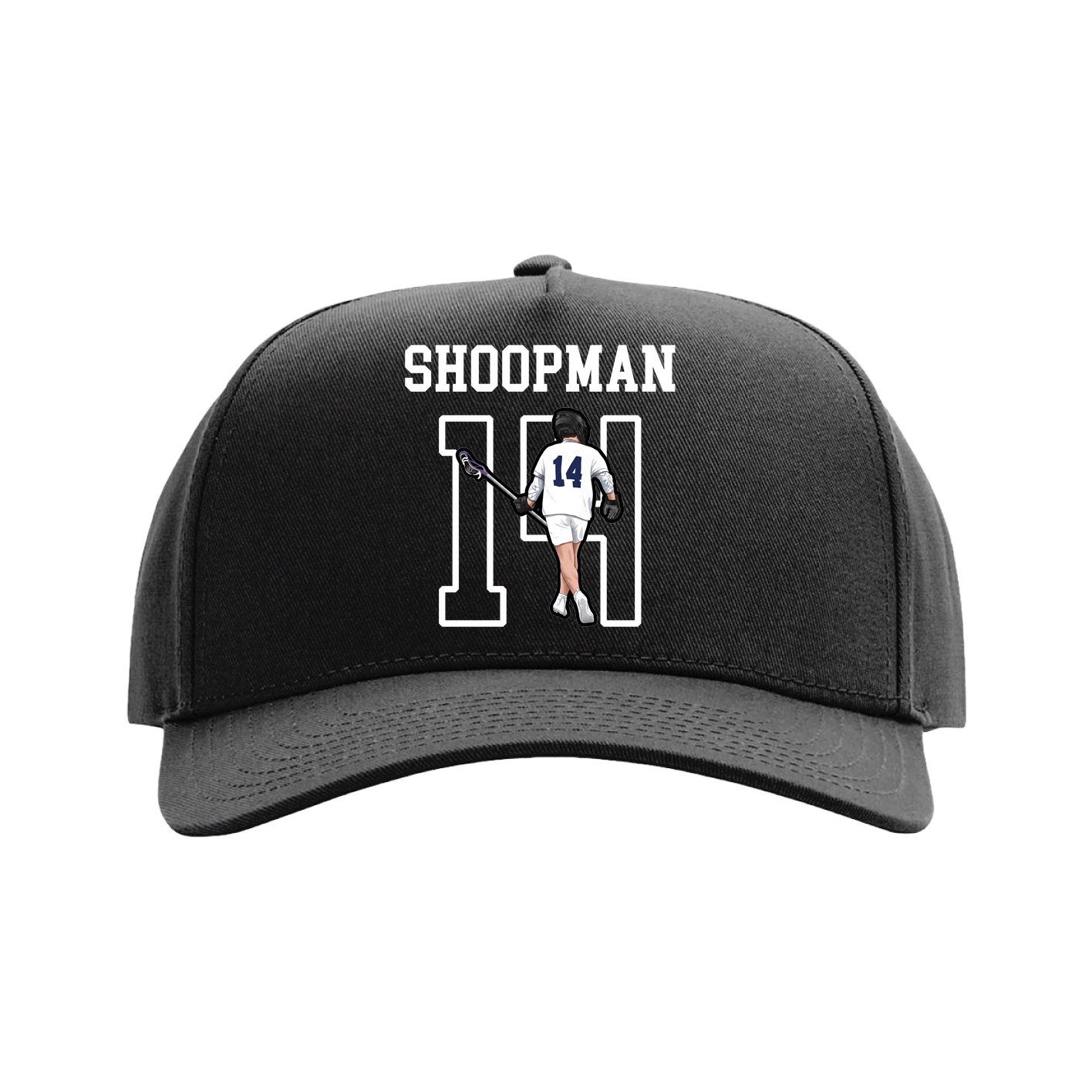 Full Fabric Five-Panel Champ Cap — Shirsey in Black