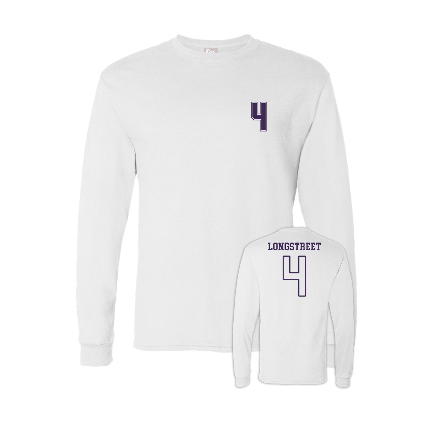 Long Sleeve Tee — Chest Back in White