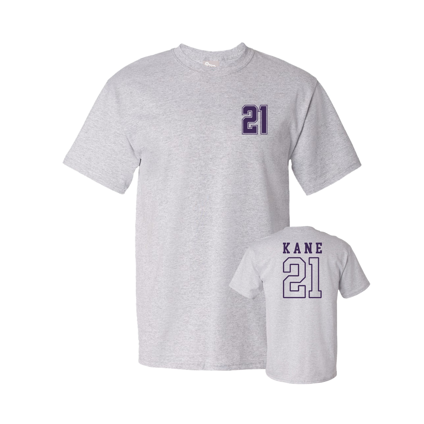 Youth Tee — Chest Back in Grey