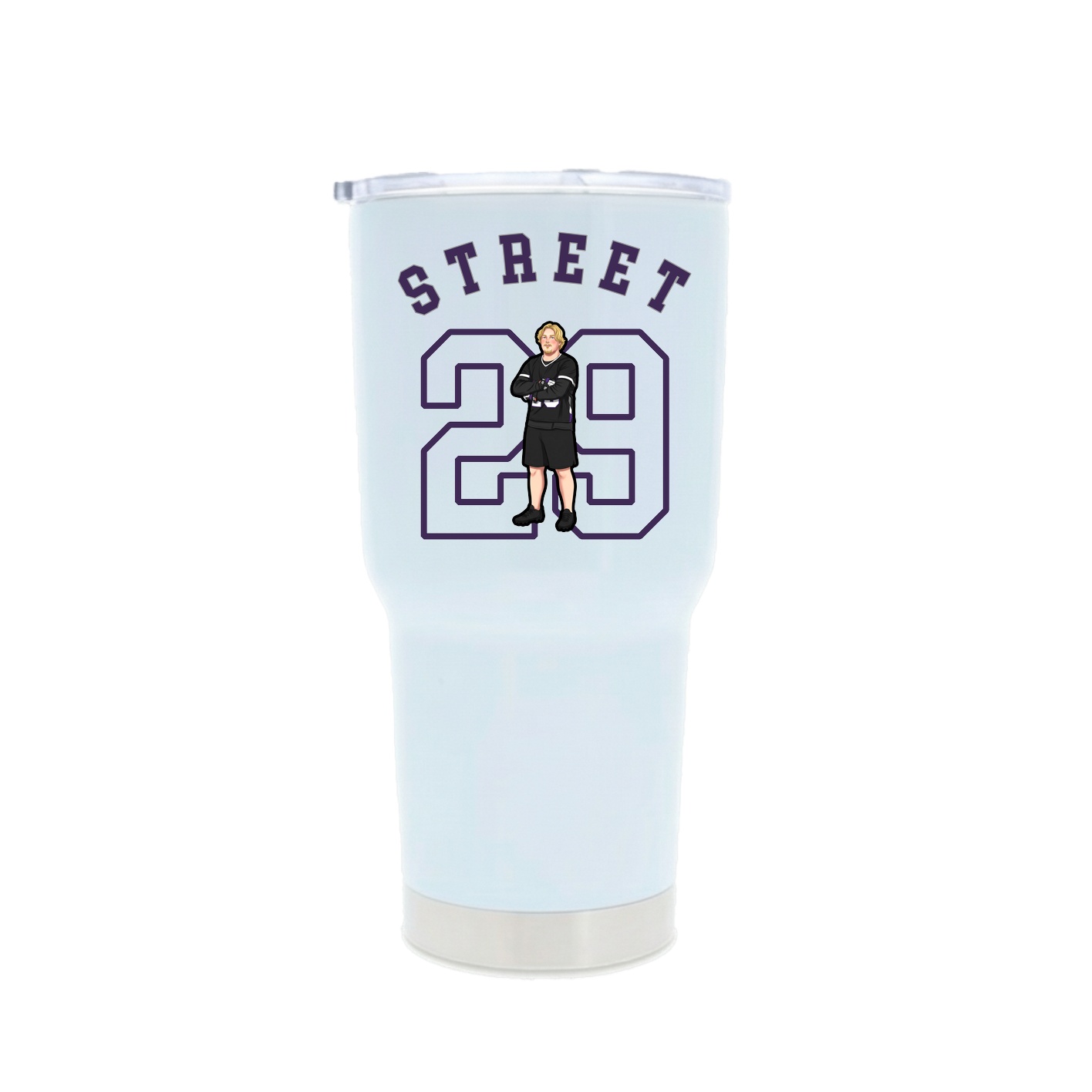 30oz Stainless Steel Tumbler — Shirsey Arch in White