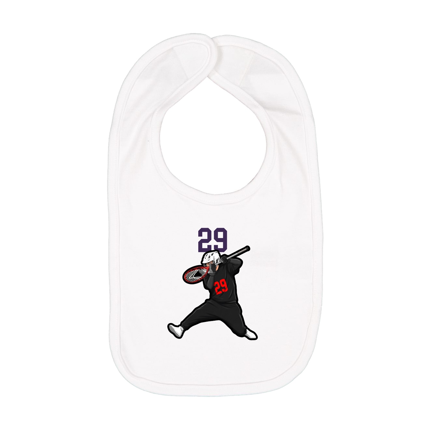 Infant Bib — Number Top in White