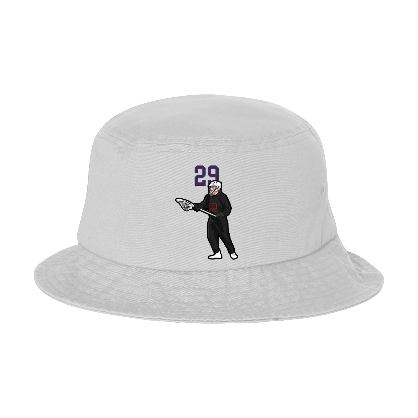 Bucket Cap — Number Top in White