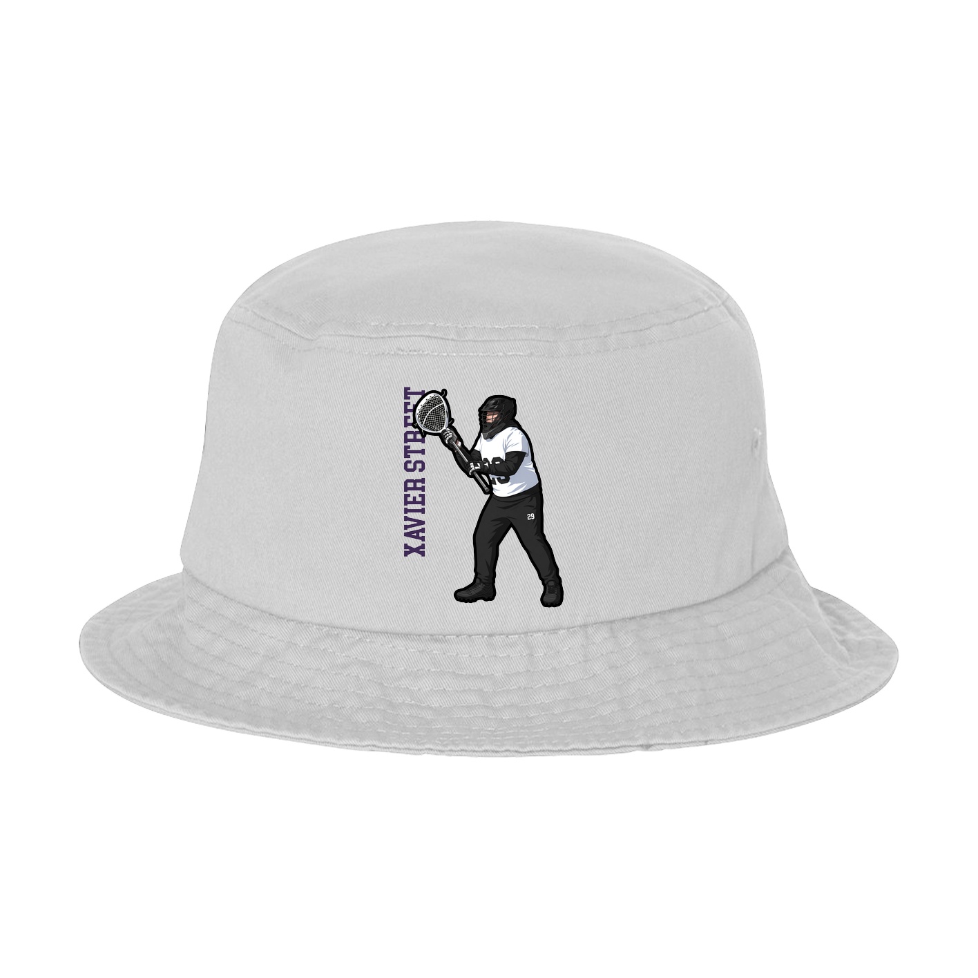 Bucket Cap — Name Vertical in White