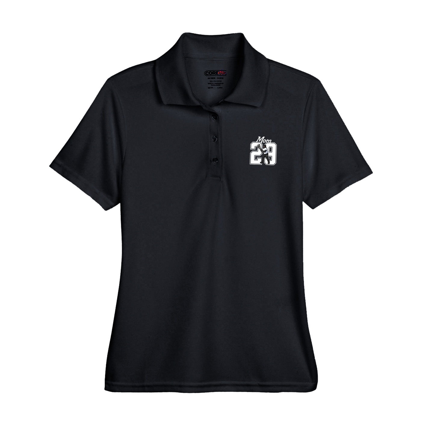 Womens Performance Polo — Mothers Day Shirsey in Black