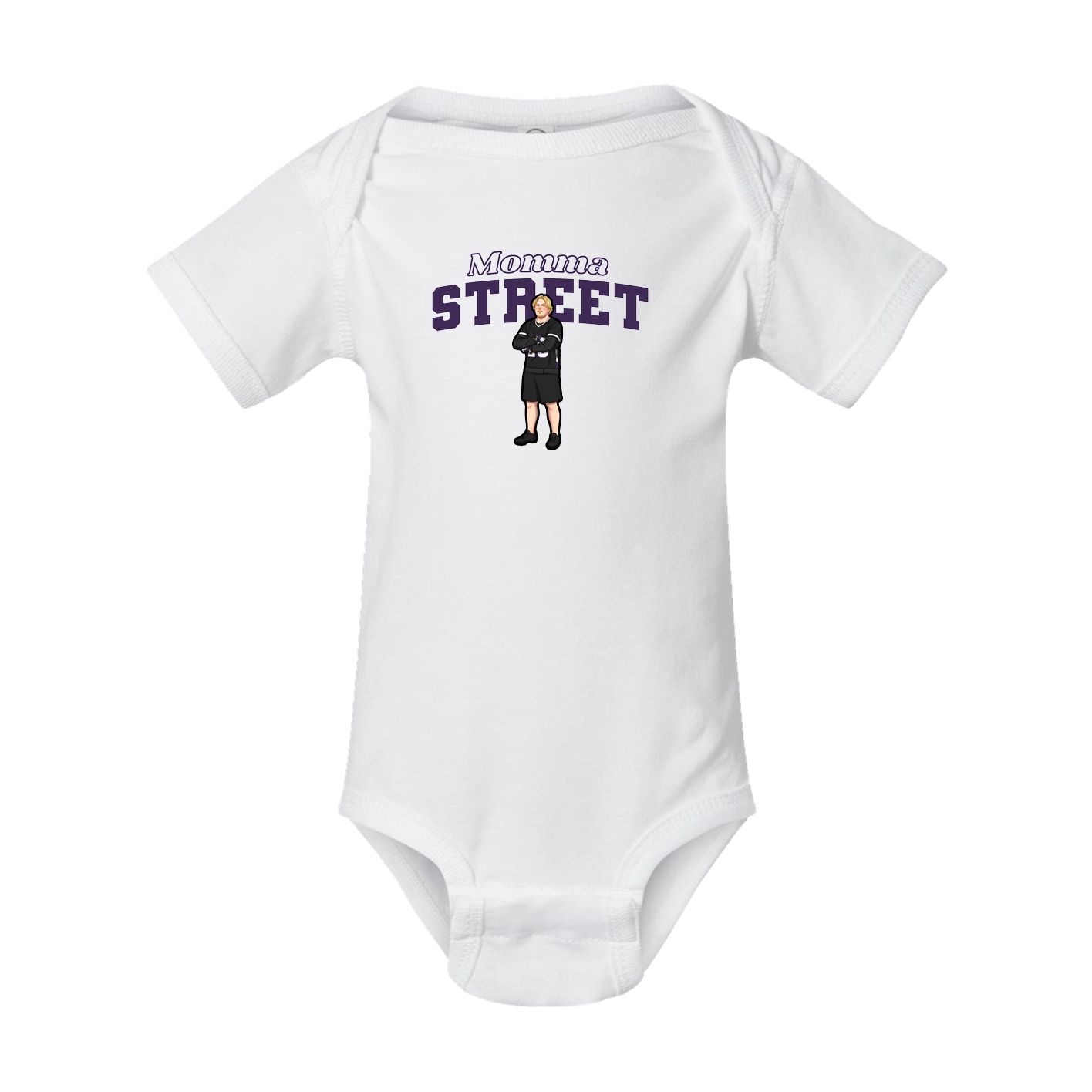 Baby Onesie — Mothers Day Block in White