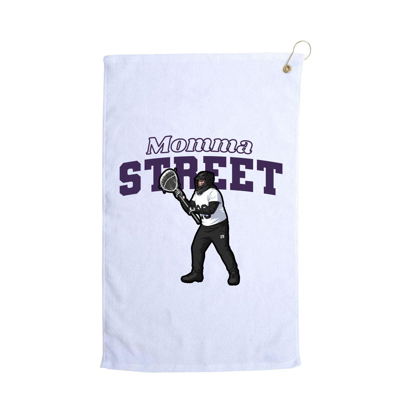 Golf Towel — Mothers Day Block in White