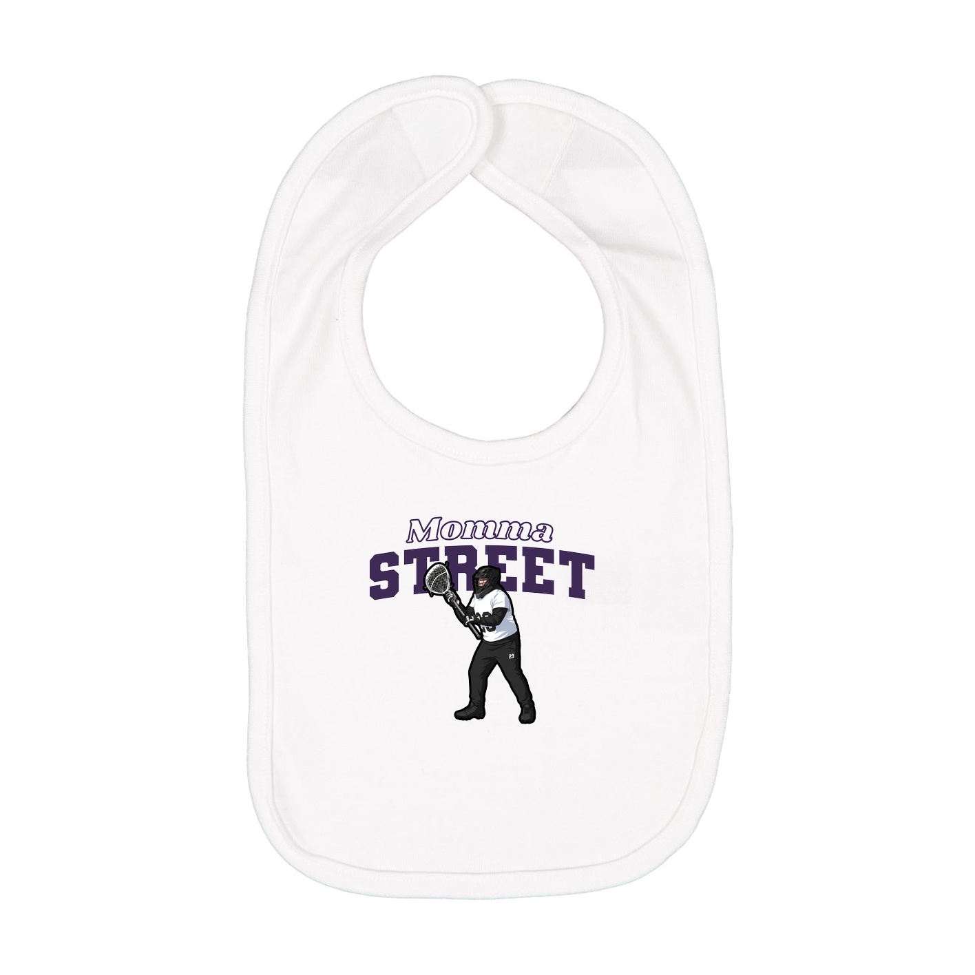 Infant Bib — Mothers Day Block in White