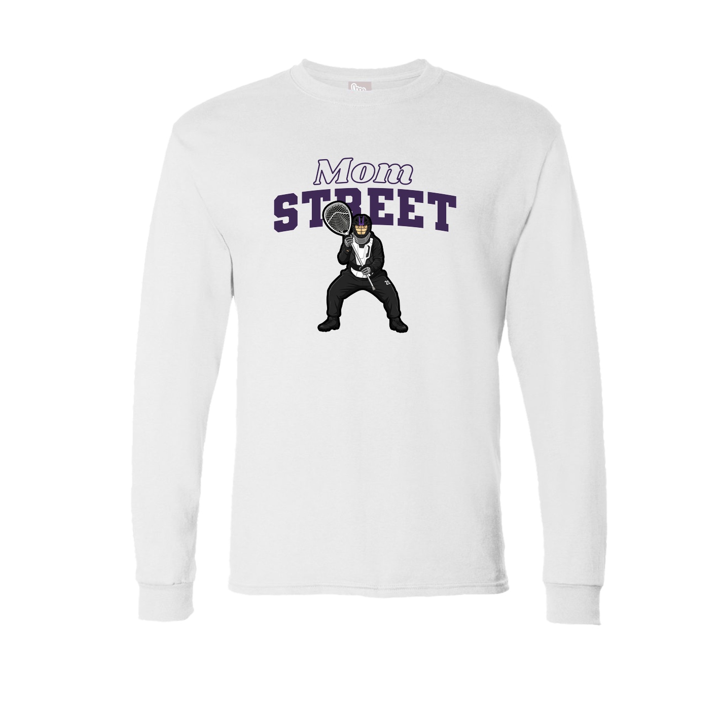 Long Sleeve Tee — Mothers Day Block in White